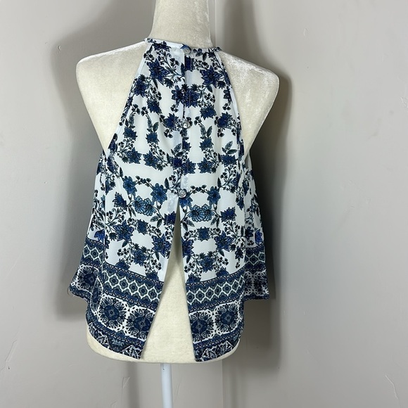 Show Me Your Mumu Blue Floral Salsa Casablanca Selena Maxi Skirt Crop Top Set XS - Picture 11 of 16